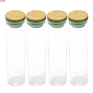 30x120mm 60ml Glass Bottle with Bamboo Cap Airtight Canister Storage Jars Glycyrrhiza Sweets Food Grade Seal Multipurposejars