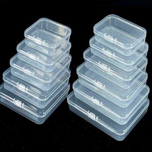 4 Sizes Clear Lidded Small Plastic Box for Trifles Parts Tools Storage Jewelry Display Screw Case Beads Container New