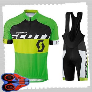 SCOTT team Cycling Short Sleeves jersey (bib) shorts set Mens Summer Traspirante Abbigliamento da bicicletta da strada MTB bike Outfits Uniforme sportiva Y210414163