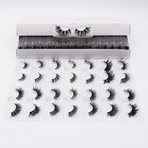 Reutilizável 3D Mink Eyelashes Natural Curl Fluffy Cílios Eyelash Extensão Macio Wispies Crueldade Livre Cílios Dramáticos