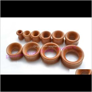 Altro Drop Delivery 2021 Brown Wood Flesh Tunnel Ear Plug Expander Piercing Fashion Body Jewelry 8Mm 20Mm Double Flare Orecchino All'ingrosso Al