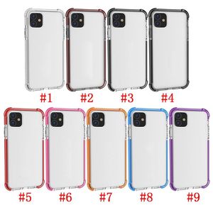 Per Iphone 12mini pro 11 max xr x 6 7 8 plus Custodie per telefoni Crystal Clear Cover posteriore per PC rigida in TPU morbido trasparente con vestibilità compatibile