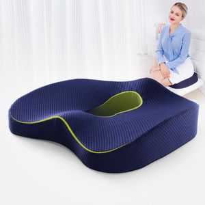 Kissen/dekoratives Kissen Nonrutsch Memory Foam Sitzkissen orthopädisch für Bürostuhlwagen Rollstuhl Rückenstütze Ischiktailbone Schmerz rel