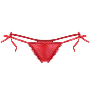 Sexy Temptation Lady T-string Thong Lace Large Size Cute Girl Japanese Transparent Bowknot Panties Female Women's