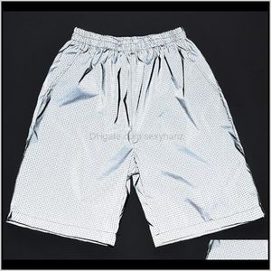 Shorts Herrenbekleidung Bekleidung Drop Lieferung Reflektierende Männer 2021 Marke Hip Hop Dance Fluoreszierende Hosen Casual Harajuku Nacht Sporting Jogger