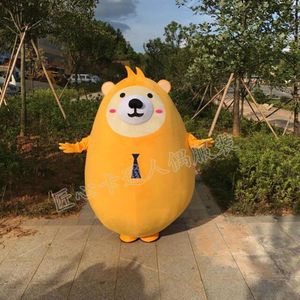 Wholesale costum cosplay resale online - Mascot Costumes Yellow Bear Mascot Costume Cute Cartoon Character Mascotte Costum Cosplay Outfits Adult Size
