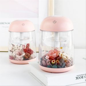 Chegada nova 180ml Micro Paisagem Umidificador Night Light Ultrasonic USB Humidifiers Névoa Madeira Mini Ar Purificador Escritório Decoração