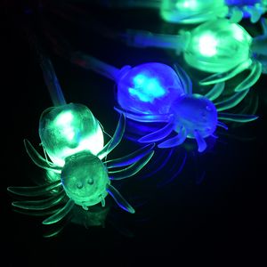 10LED HALLOWEEN PUMPIN SPIDER BAT Skull String Lights Lamp DIY Hängande skräck Halloweendey Dekoration för hemfesttillbehör