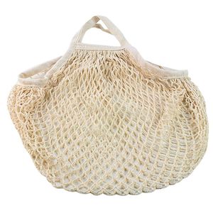 10pcs Borse per la spesa Borse Shopper Tote Mesh Net Woven Cotton Material String Riutilizzabile Fruit Storage Bag Borsa Riutilizzabile; Organizzazione dei depositi domestici