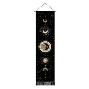 Arazzi Moon Tapestry Unique R Eclipse Changing Wall Hanging Durable Polyester Cotton Vintage Decor per la casa