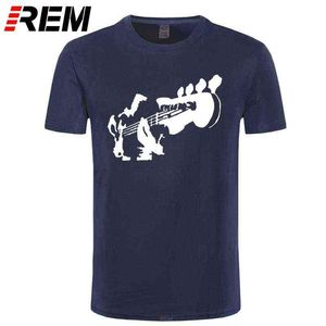 REM Mens BASS GUITAR BASS PLAYER HAND BASS MUSIC T Shirt Cotton Novelty G1222