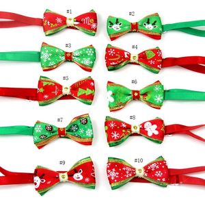 Fashion 10 Style Christmas Pets Bow Ties Cane Collar Accessori Cat Bowtie Collars Home Pet Ware SN5312