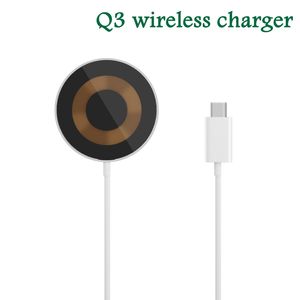 小型15W Q3ワイヤレスポータブル磁石充電充電充電パッド小売箱付Qiセルフォンの強力な吸盤ユニバーサル