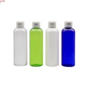 150PCS 200ML Empty Clear Plastic Bottles Pack Perfume Travel Liquid White Flip Cap Mini Containersgood qty