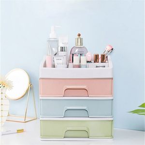 Cosmetic Storage Box Drawer Plastic Jewelry Brush Holder 210423