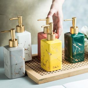 Liquid Soap Dispenser Light Luxury Bathroom Hand Sanitizer Bottle El Shampoo Shower Gel Disinfection Press Accessories