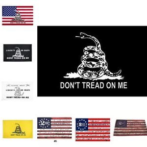 Home 2nd Amendment Vintage American Flag Don't Tread On Me Banners 90cm*150cm Polyester Custom USA College Basketball Flags ZC375
