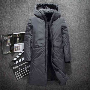 Warm Thick Winter Down Jacket Men Fashion Brand Clothing Top Quality X-Long Male White Duck Down Coat M-4XL Y1103