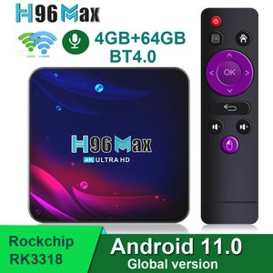 Wholesale h96 max rk3318 android resale online - H96 Max V11 Android TV Box GB GB Rockchip RK3318 k G G wifi BT4 media player