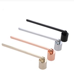 Stainless Steel Candle Snuffer Flame wick tool oil lamp dipper Extinguish Trimmer cutter 19cm put off Rose Gold Black Silve