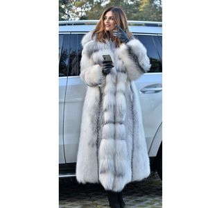 Kvinnors Fur Faux Women Coat Winterf Fashion Warm X-Long Plus Storlek Coats Solid Hooded Loose Open Stitch Kläder