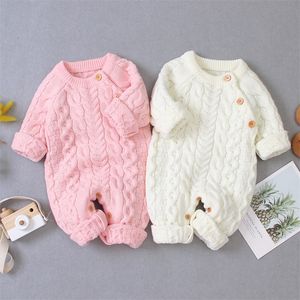 Baby Rompers Long Sleeve Winter Warm Knitted Infant Kids Boys Girls Jumpsuits Toddler Sweaters Outfits Autumn Children's Clothes 854 X2