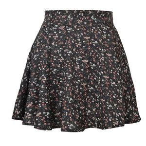 Skirts 2021 Nwe Women's Chiffon Printed High Waist Skirt Casual Street Dress Zipper Mini