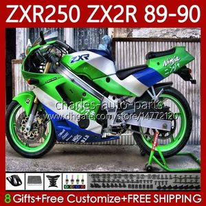 Обсуждение мотоцикла для Kawasaki Ninja ZX2R ZXR250 ZX 2R 2 R R250 ZXR 250 89 90 Кузов 84NO.73 ZX2 R ZX-2R Зеленый синий ZXR-250 1989 1990 ZX-R250 89-98 Полный комплект для тела