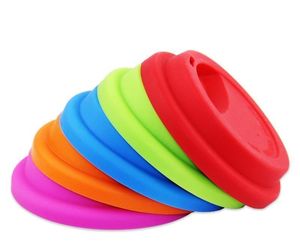 2021 cm Silicone Cup Lids Creative Mug Cover Food Grade Reusable Tea Coffee Cups Lid Anti dust Airtight Seal Cover for oz ozCups