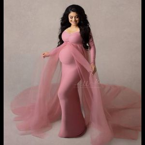 Maternity Dresses Photography Props Shoulderless Pregnancy Long Dress For Pregnant Women Maxi Gown Baby Showers Photo Shoot C3