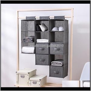 Boxes & Bins Interlayer Der Shees Hanging Wardrobe Organizer Bag Closet Storage Box Shoes Clothes Holder Hangers For Bedroom 2Jesk Hhfl2