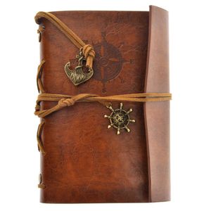 Livros de diário de viagem de jardim vintage Kraft Papers Journal Notebook Spiral Pirate Nofads