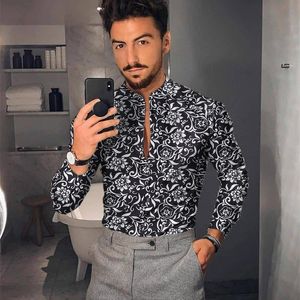 Men's shirt for men clothing social male Blouse Hawaiian long sleeve cardigan blouses and button up Luxury man wholesale 220312