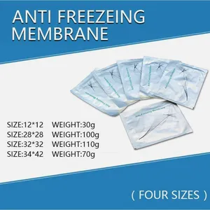 2021 corpo magro anticongelante filme de refrigeração para máquina de crioterapia anti-congelamento membranas legal gel pad 110g 50 pcs055