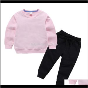 2021 Logo Märke Luxury Designer Baby Höstkläder Set Kids Boy Girl Långärmad Hoodie och byxor 2st Passar Fashion Tracksuits Hy7px kg80d