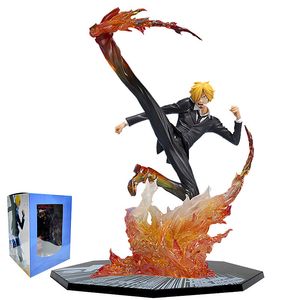 Anime One Piece Figure Fire Fist Luffy Ace Figurine Roronoa Zoro Action Figures Diable Jambe Sanji PVC Collection Model Toys X0526