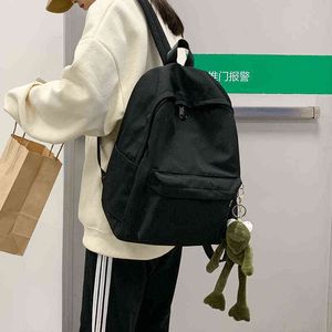 CGCBAG 2021ファッションナイロン防水バックパック女性韓国風のシンプルスクールバッグ、10代の高品質バックパック女性Y1105