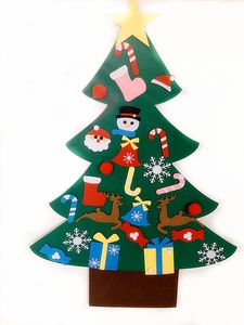 Albero di Natale in feltro fai-da-te Giocattoli per bambini Albero di Natale artificiale Ornamenti appesi a parete Decorazione natalizia per la casa Regalo di Natale circa GGB2402