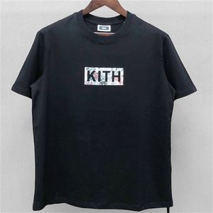 Boy Kith T Gömlek Çiçek Baskı Erkek Kadın T-shirt Kutusu Tshirt