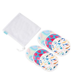 Coppette assorbilatte riutilizzabili New Mommy Cartoon Print Tinta unita TPU Cuscinetti per allattamento in bambù impermeabili per l'allattamento al seno