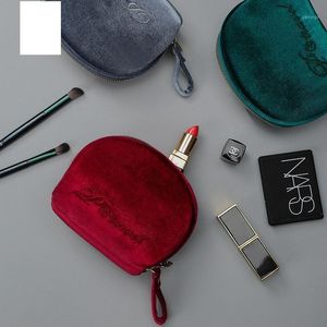 Net Red Small Mini Lipstick Bag Portable Flannel Make-Up Shell Cosmetic Storage Bags