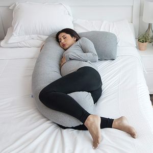 妊娠枕u字形の全身枕と後ろの腰の足の妊娠中の女性4色127x76cm GyL119