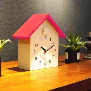 Orologio a cucù moderno Orologio da parete intelligente per raccontare il tempo Home School Decor H1230