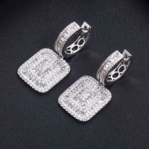 Janekelly Iced out Hip Hop Große Ohrringe Für Frauen Hochzeit Geometrische Tropfen Ohrring Brincos Weibliche DIY Mode Schmuck Geschenk