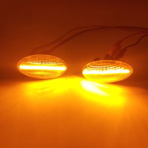 1Pair für Peugeot 307 206 407 107 607 Citroen C1 C2 C3 C3 C5 LED Dynamisches Blinker Licht Fließende Seitenmarkierungsanzeige