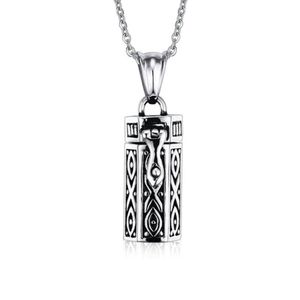 Stainless steel polygonal cremation pendant necklace,Ashes necklace souvenir, can store ashes and other items to commemorate the deceased family