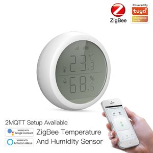 Feuchtigkeitssensor Zigbee. großhandel-TUYA ZigBee Smart Temperatur und Feuchtigkeitssensor LCD Anzeige Batterie mit Smart Life App Alexa Google Home