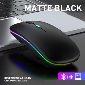 Wholesale ultra slim computers for sale - Group buy Wireless Mouse Ultra Slim Colorful LED Rechargeable Mouse G PC Computer Laptop Cordless Mice with USB Receiver