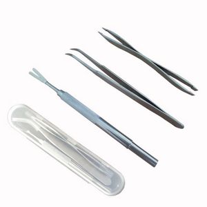 3Pcs Pet Flea Treatment Tick Removal Tools Set Stainless Steel Fork Tweezers Clip Pet Supplies Tick Picker Flea Removal Tool