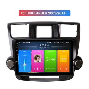 Android 10 4 Core Car DVD مشغل لتويوتا هايلاندر 2009-2014 مع 2 جيجابايت رام GPS الملاحة فيديو راديو ستيريو BT